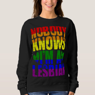 Nobody Knows I'm A Lesbian Pride For Women Bisexua Sweatshirt