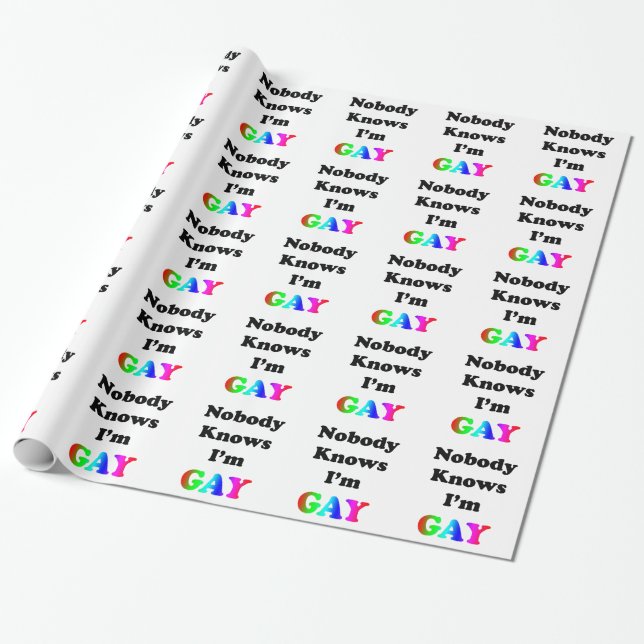 Nobody Knows Wrapping Paper (Unrolled)