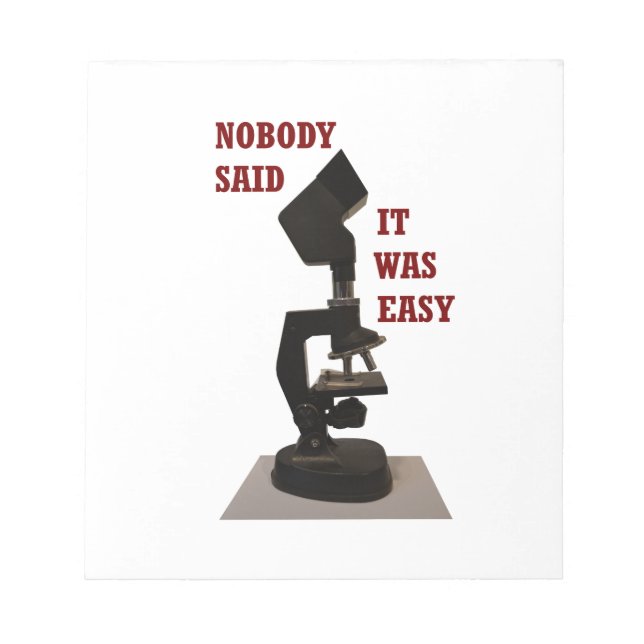 Nobody said it was easy notepad (Front)