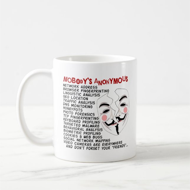 Nobody's Anonymous Coffee Mug (Left)