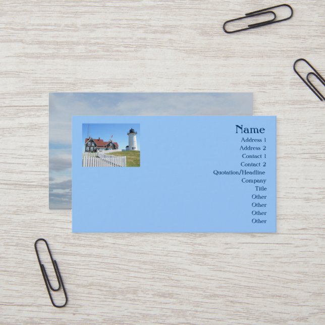 Nobska Lighthouse Business Card (Front/Back In Situ)