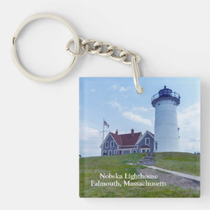Nobska Lighthouse Cape Cod MA Key Ring
