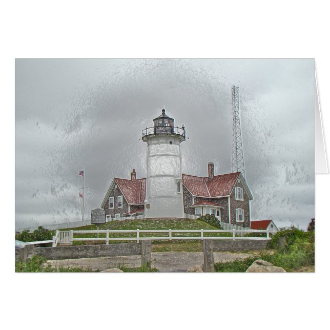 Nobska Point Lighthouse Digital Art (Front Horizontal)