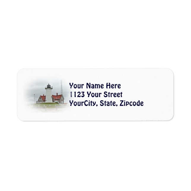 Nobska Point Lighthouse Label Return Address Label (Front)