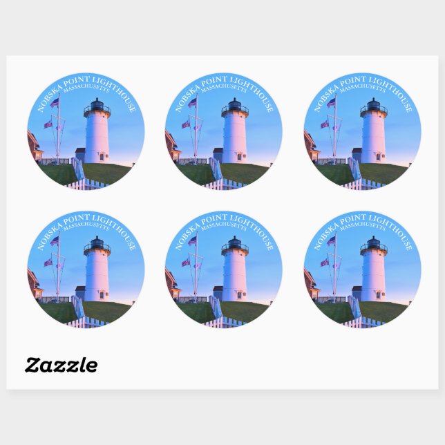 Nobska Point Lighthouse Massachusett Sticker (Sheet)