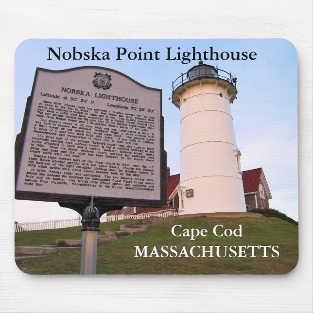 Nobska Point Lighthouse, Massachusetts Mousepad (Front)