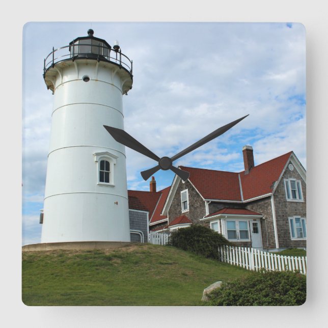 Nobska Point Lighthouse, Massachusetts Wall Clock (Front)