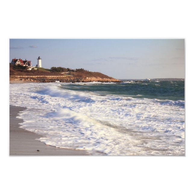 Nobska Point Lighthouse Seascape Photo Print (Front)