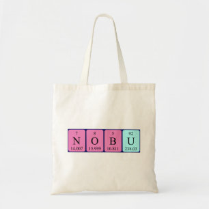 Nobu periodic table name tote bag