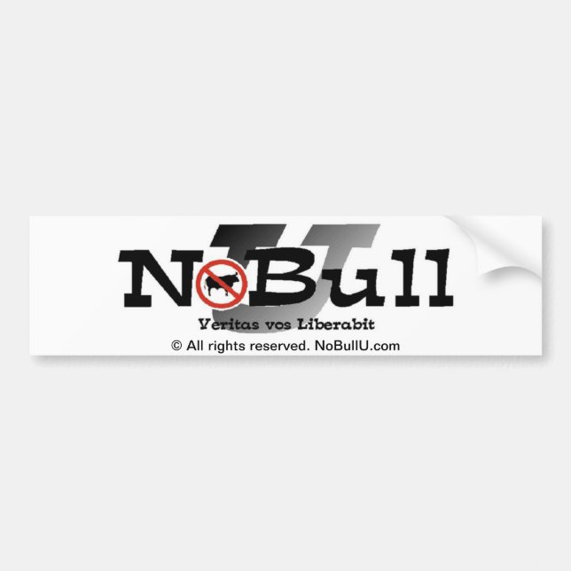 NoBullU Bumper Sticker (Front)