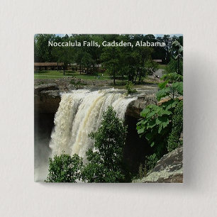 Noccalula Falls, Gadsden, Alabama 15 Cm Square Badge
