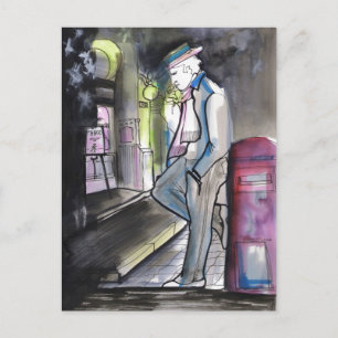 Noche y Buzon Tango Postcard