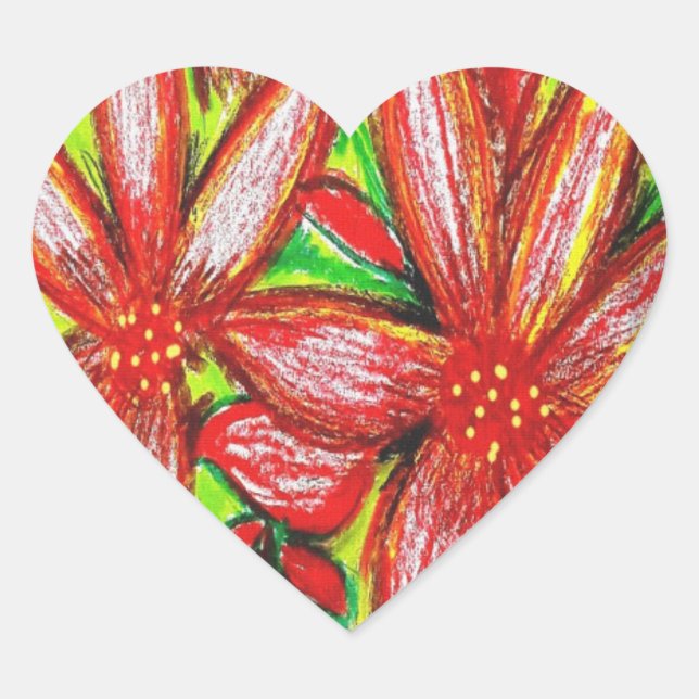 NocheBuena Flowers Sticker (Front)