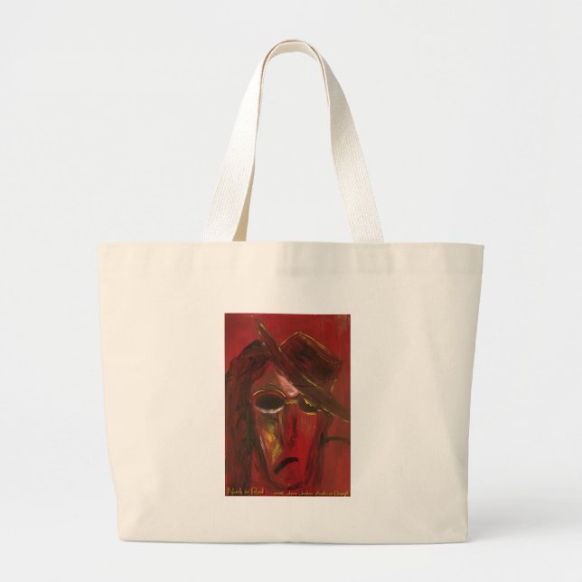 nock in red large tote bag (Front)
