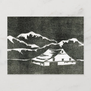 "Nocturnal Barn" Country Roads Postcard