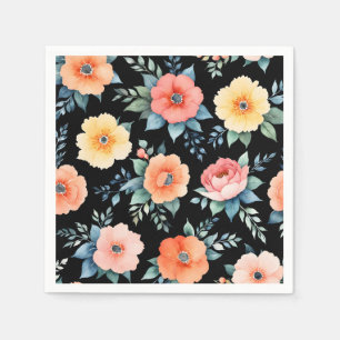 Nocturnal Bloomscape Napkin
