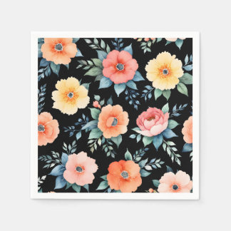 Nocturnal Bloomscape Napkin