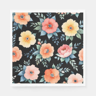 Nocturnal Bloomscape Napkin