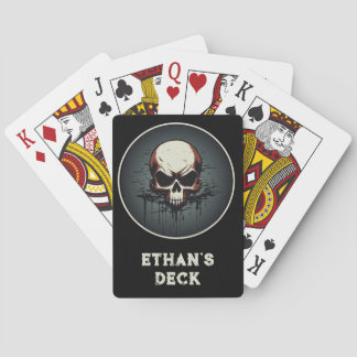 Nocturnal Drip Skull Artwork Playing Cards