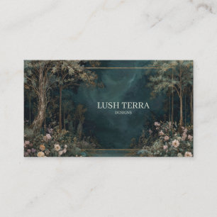 Nocturnal Enchanted Forest and Floral Business Card