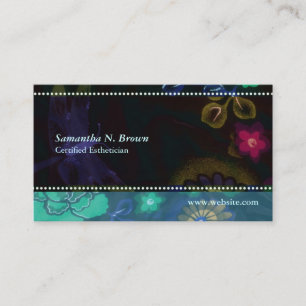 Nocturnal Flora Modern Aesthetician Business Card
