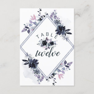 Nocturnal Floral Seating Wedding Table Numbers