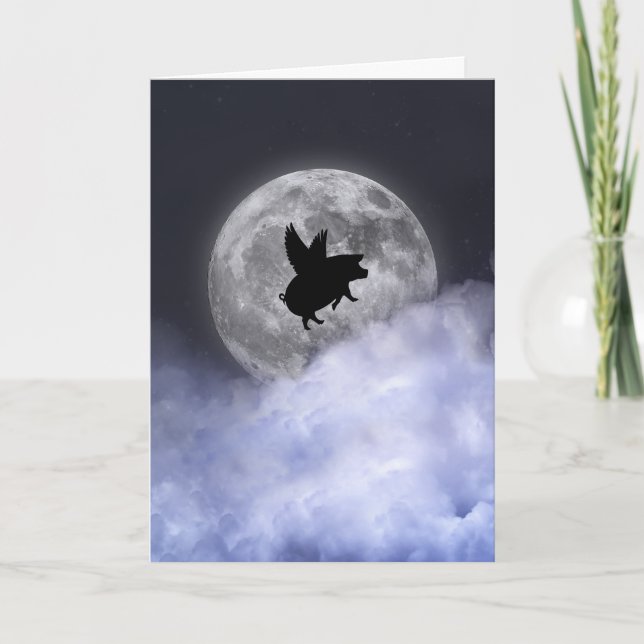 Nocturnal Flying Pigs Card (Front)
