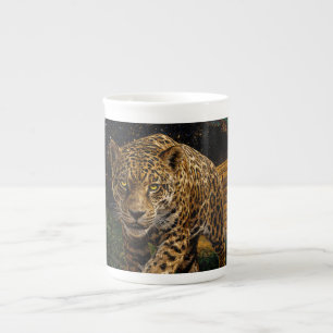 Nocturnal Jaguar and the Quetzal of Light Bone China Mug