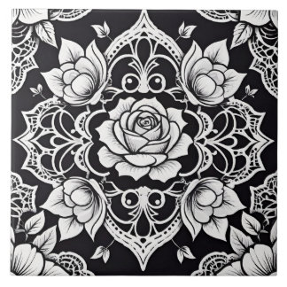 Nocturnal Lace Ceramic Tile