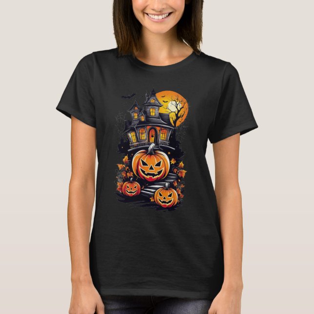 Nocturnal Nexus, Haunted Mansion T-Shirt (Front)