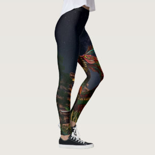 Nocturnal Pheasant Over the Pyramid Leggings