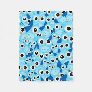 Nocturnal raptors owl The nocturnal or strigiform  Fleece Blanket