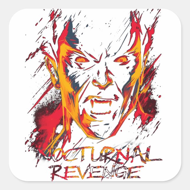 Nocturnal Revenge Vampire Square Sticker (Front)