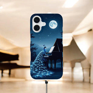 Nocturnal Serenade: Peacock iPhone 16 Case