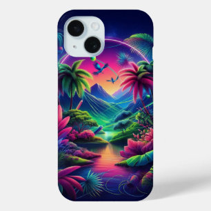 "Nocturnal Tropical Paradise" iPhone 15 Case