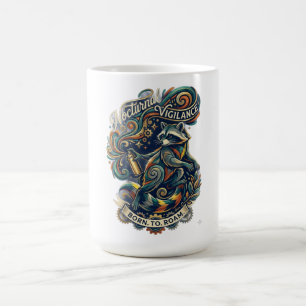 Nocturnal Vigilance Racoon Long Sleeve Coffee Mug