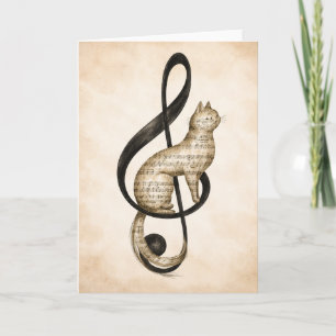 Nocturne A study in music and silence Holiday Card