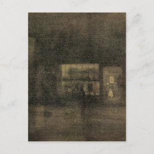 Nocturne Black and Gold - The Rag Shop, Chelsea Postcard