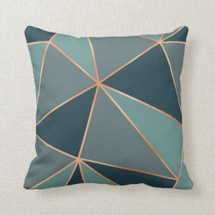 Nocturne Blue Aegean Teal American River Rose Gold Cushion