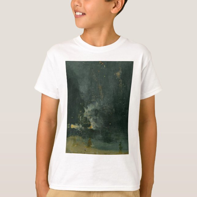 Nocturne in Black and Gold, the Falling Rocket T-Shirt (Front)