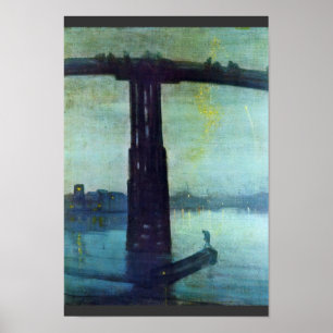 Nocturne In Blue And Gold: Old Battersea Bridge By Poster