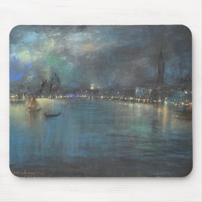 Nocturne of Venice (by Glenn Cooper Henshaw) Mouse Pad (Front)