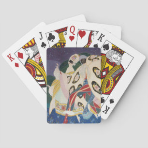 NOCTURNE WITH MASKS / Art Deco Venetian Masquerade Playing Cards
