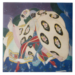 NOCTURNE WITH MASKS / Venetian Masquerade Tile