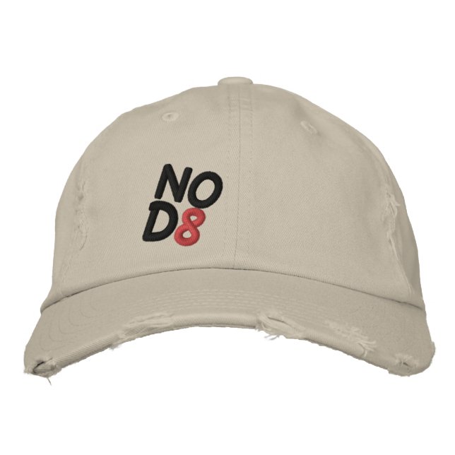 NOD8 Distressed chino embroidered cap (Front)