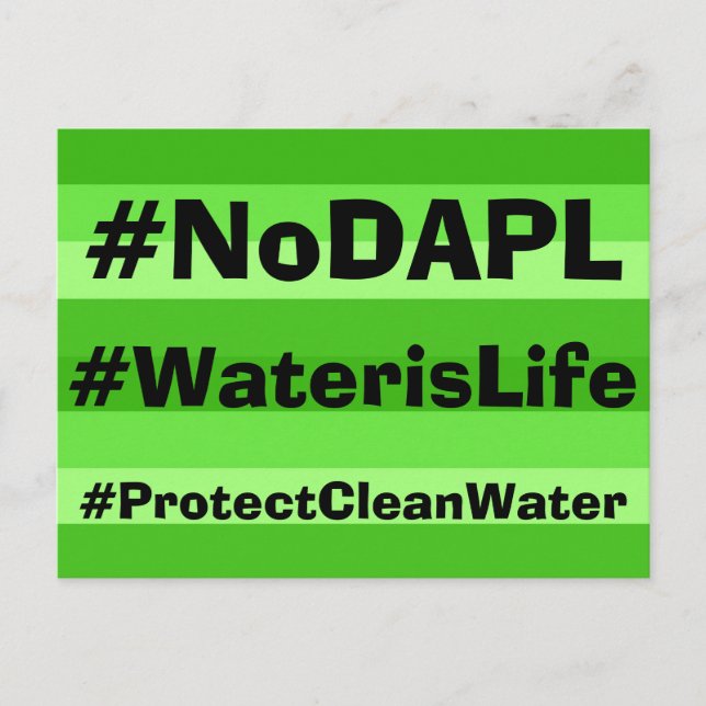 NoDAPL postcards (Front)