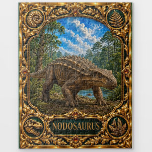Nodosaurus Dinosaur, Jewelled Heirloom Art Jigsaw Puzzle