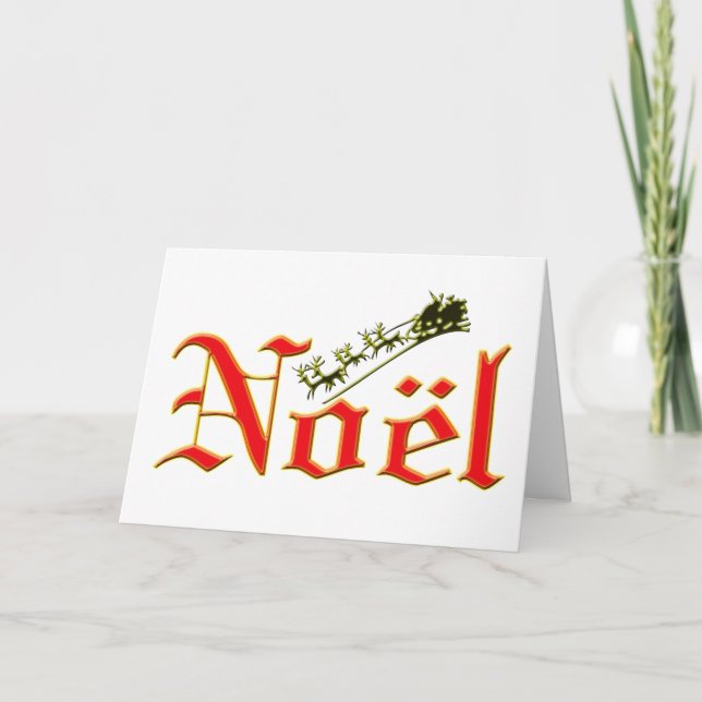 Noel and Santa Christmas Card (Front)