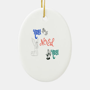 Noel and the Angels Ceramic Ornament