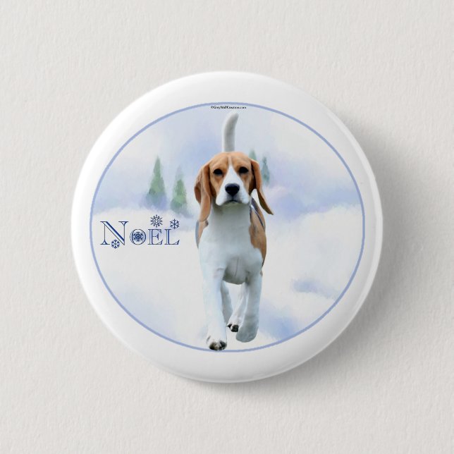 Noel Beagle Button (Front)